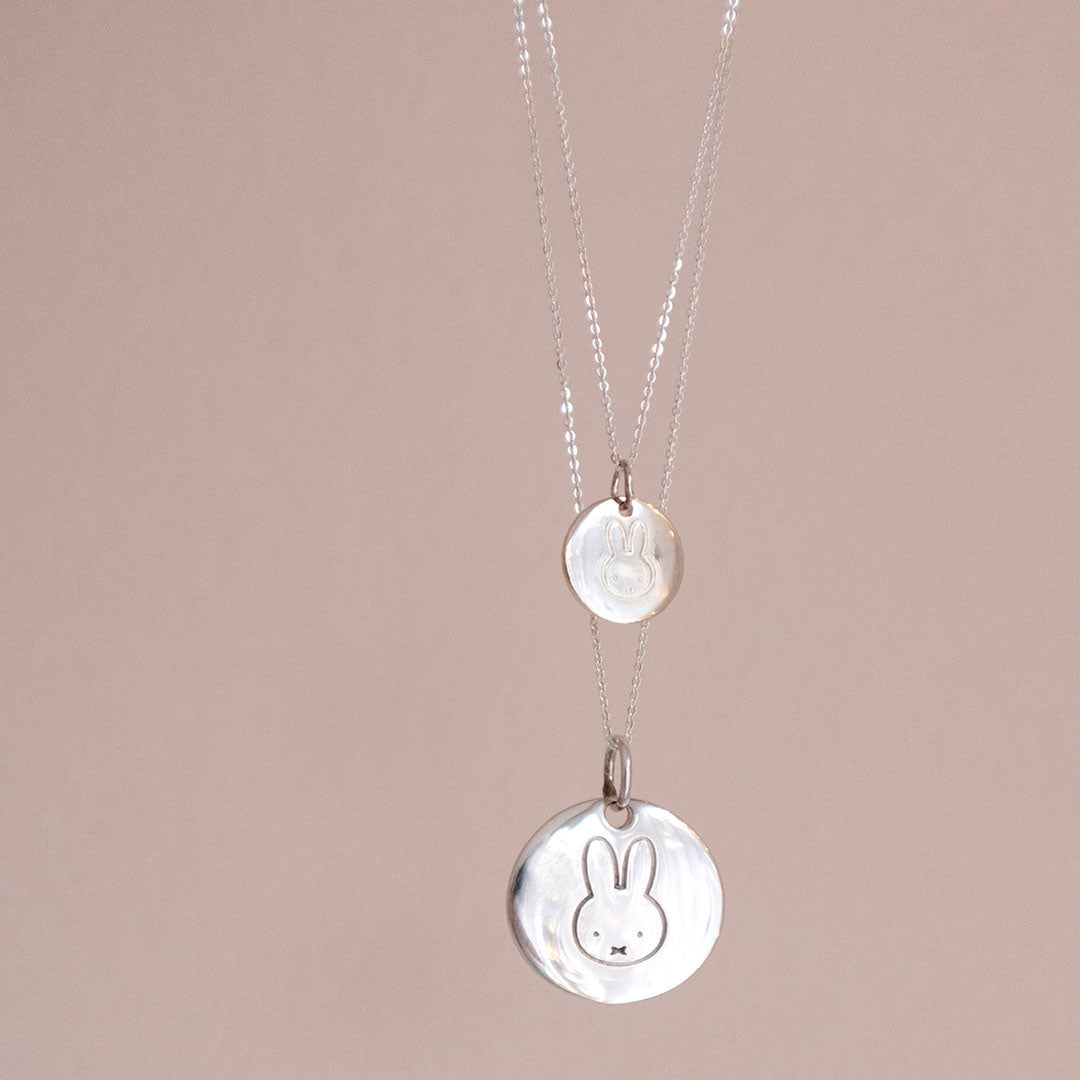 Miffy Large Disc Necklace (Sterling Silver)