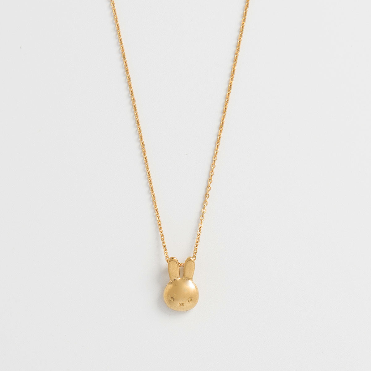 18ct gold vermeil Miffy head charm necklace