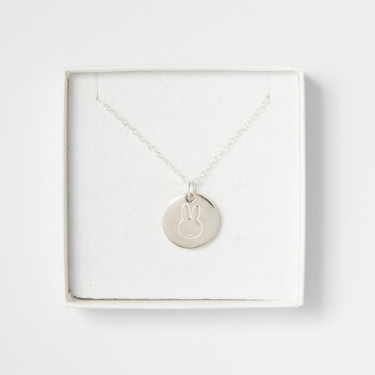 Miffy Disc Necklace Sterling Silver 