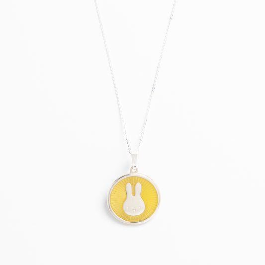 Miffy Yellow Disc Necklace with Miffys face