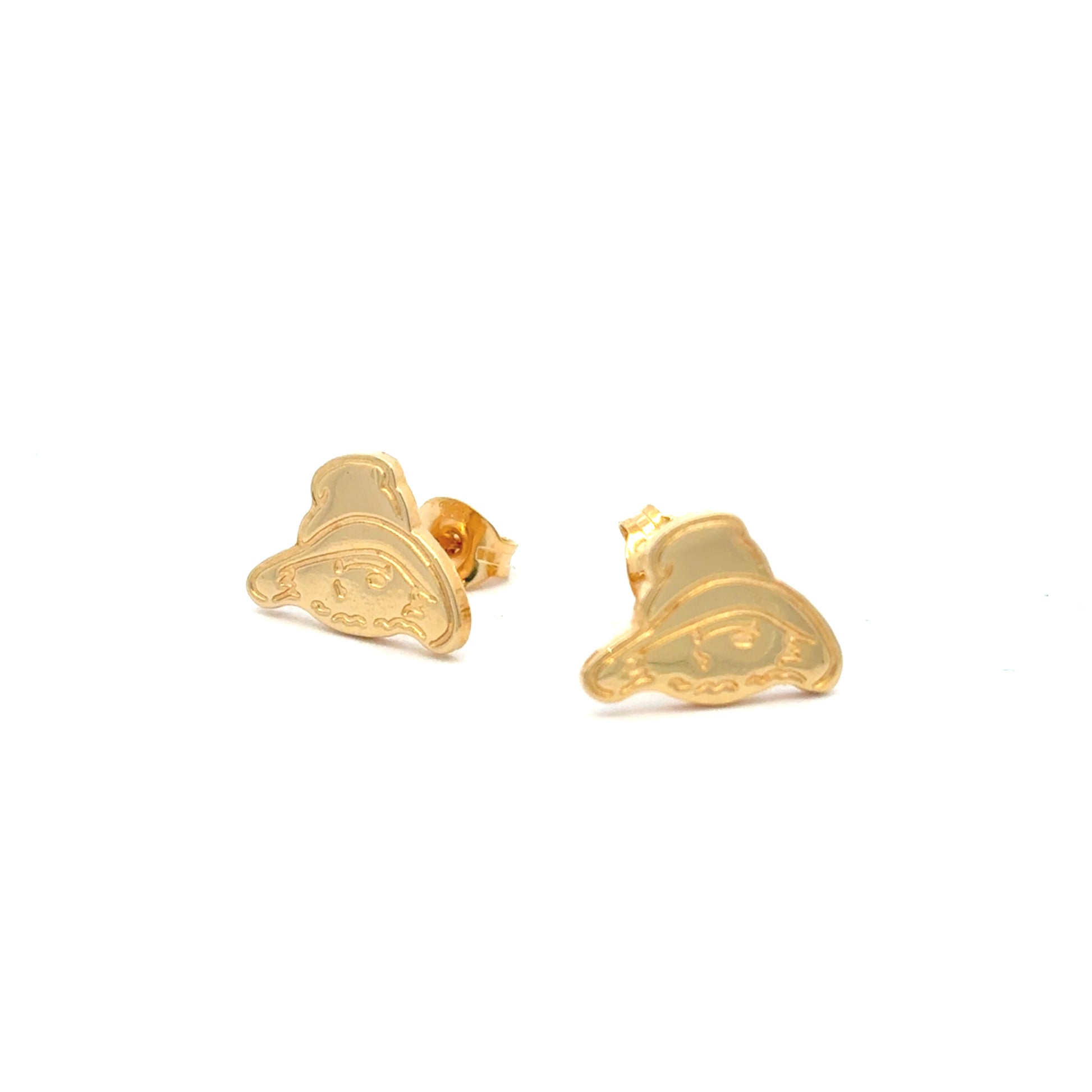 Paddington™ Bear Gold Vermeil Stud Earrings – detailed character design