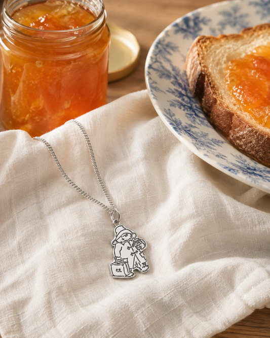 Licensed To Charm officially licensed Paddington sterling silver jewellery styled in a warm nostalgic lifestyle setting with marmalade toast.