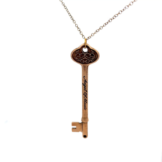 Licensed To Charm Phantom of the Opera Angel of Music key necklace in bronze, officially licensed and handmade in the UK
