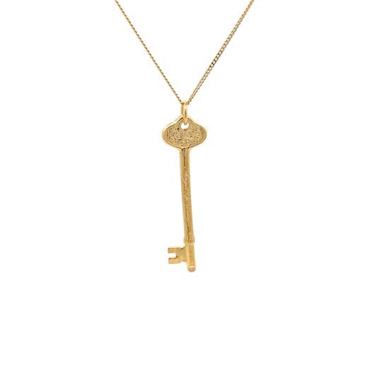 Licensed To Charm Phantom of the Opera Angel of Music key necklace in gold plate, officially licensed and handmade in the UK