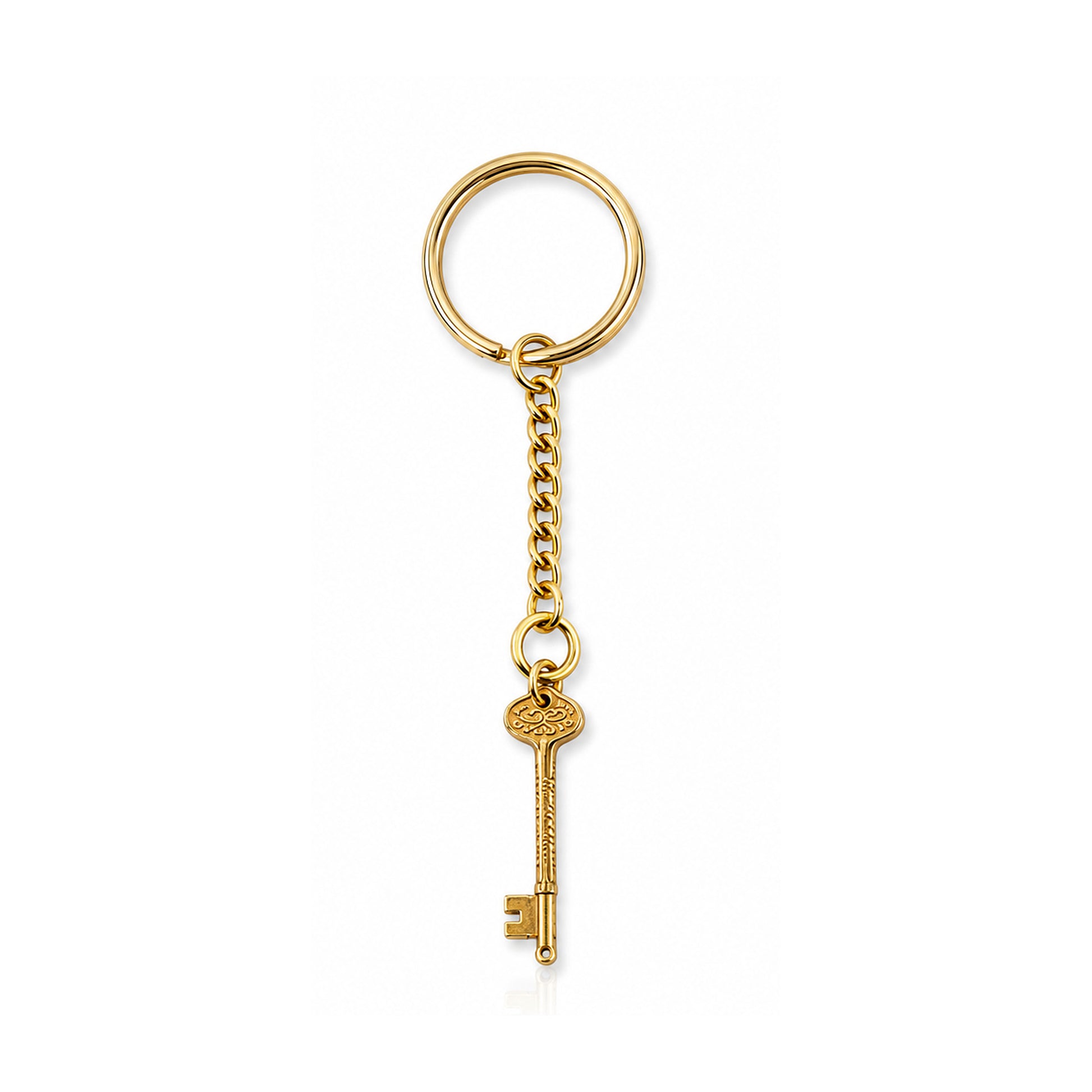 Licensed To Charm officially licensed Phantom of the Opera Angel of Music brass key bag charm with split ring and link chain