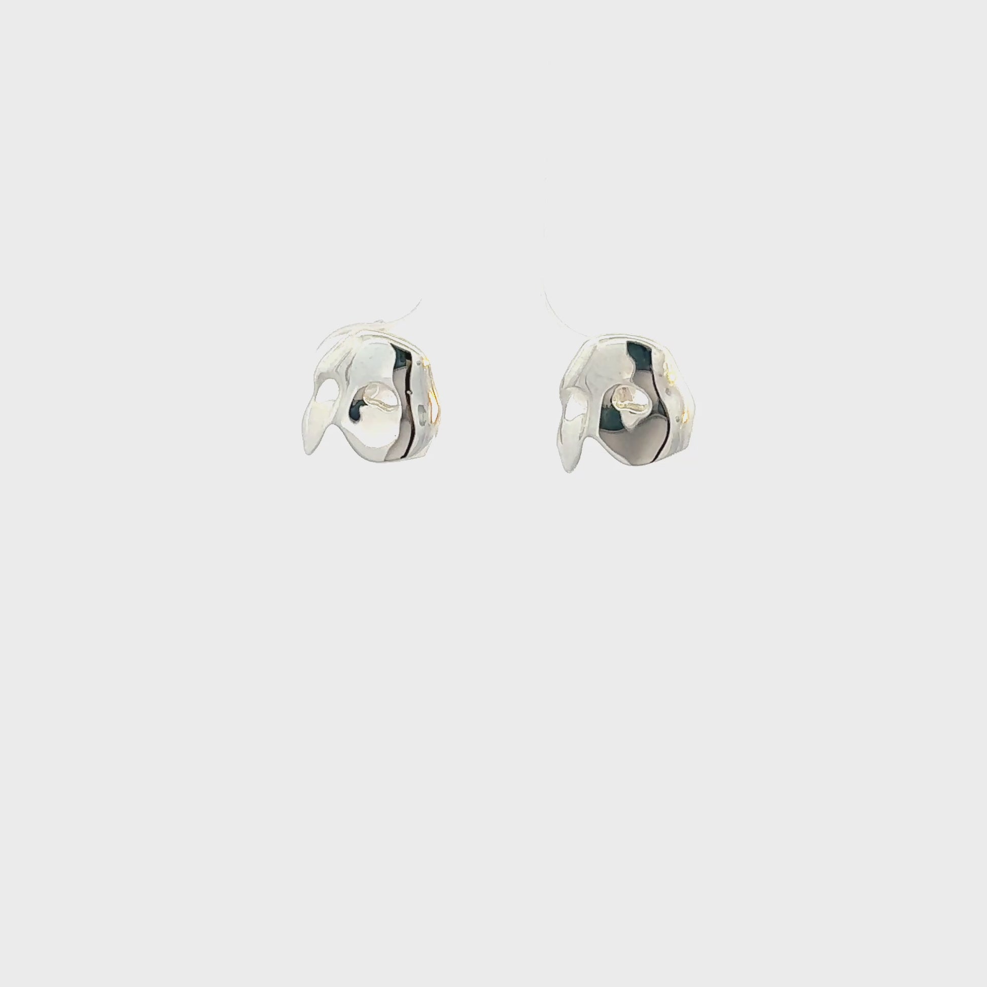 Phantom of the Opera Mask Stud Earrings (Sterling Silver)