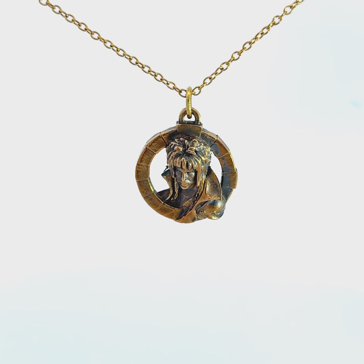 Jareth the Goblin King bronze pendant necklace from the Labyrinth jewellery collection