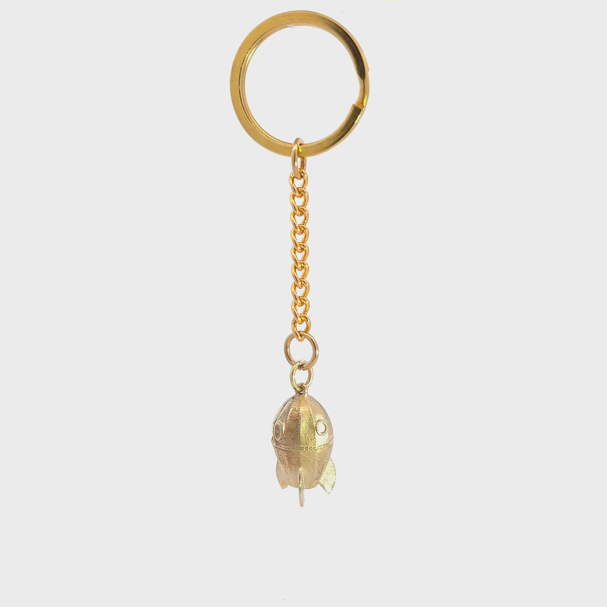 Wallace & Gromit Rocket Brass Bag Charm