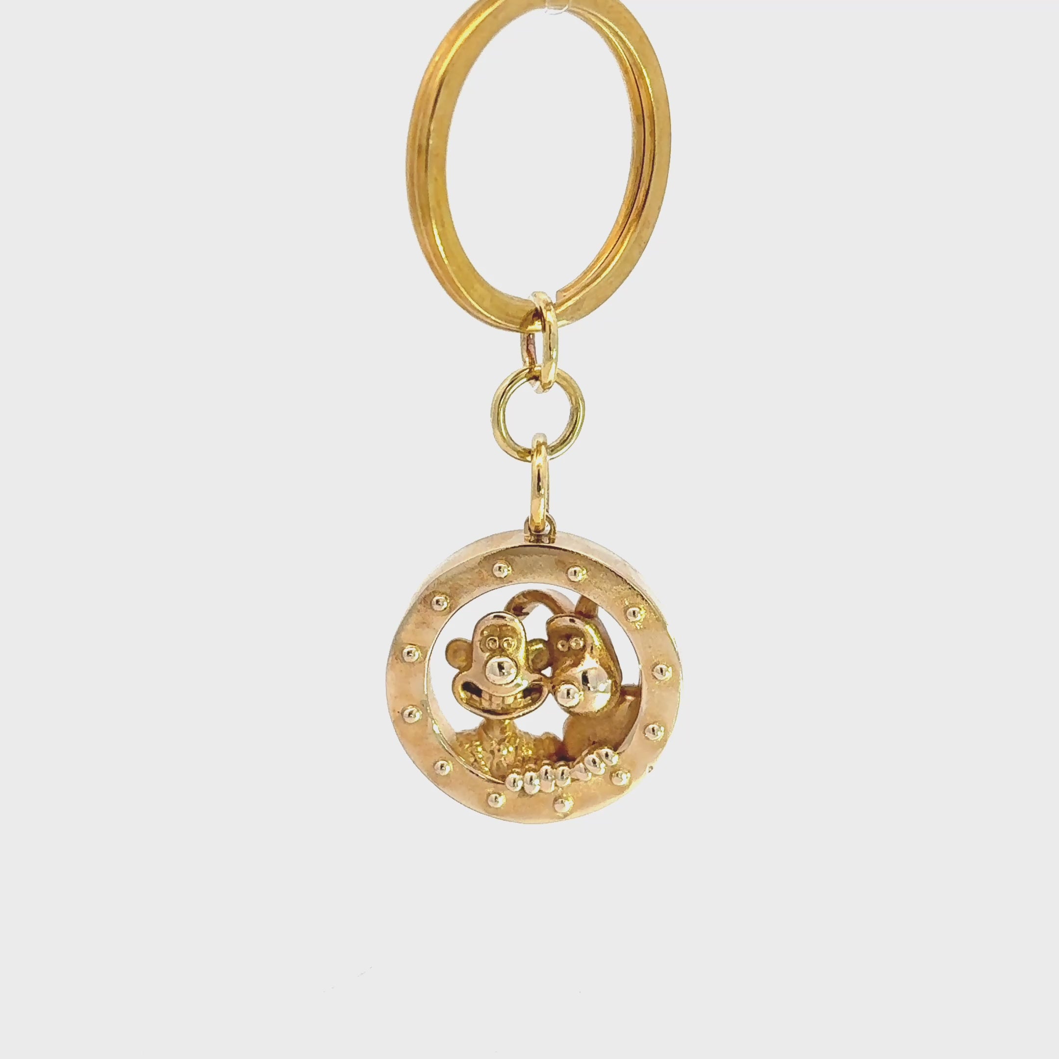 Licensed To Charm Wallace & Gromit rocket porthole brass keyring product video