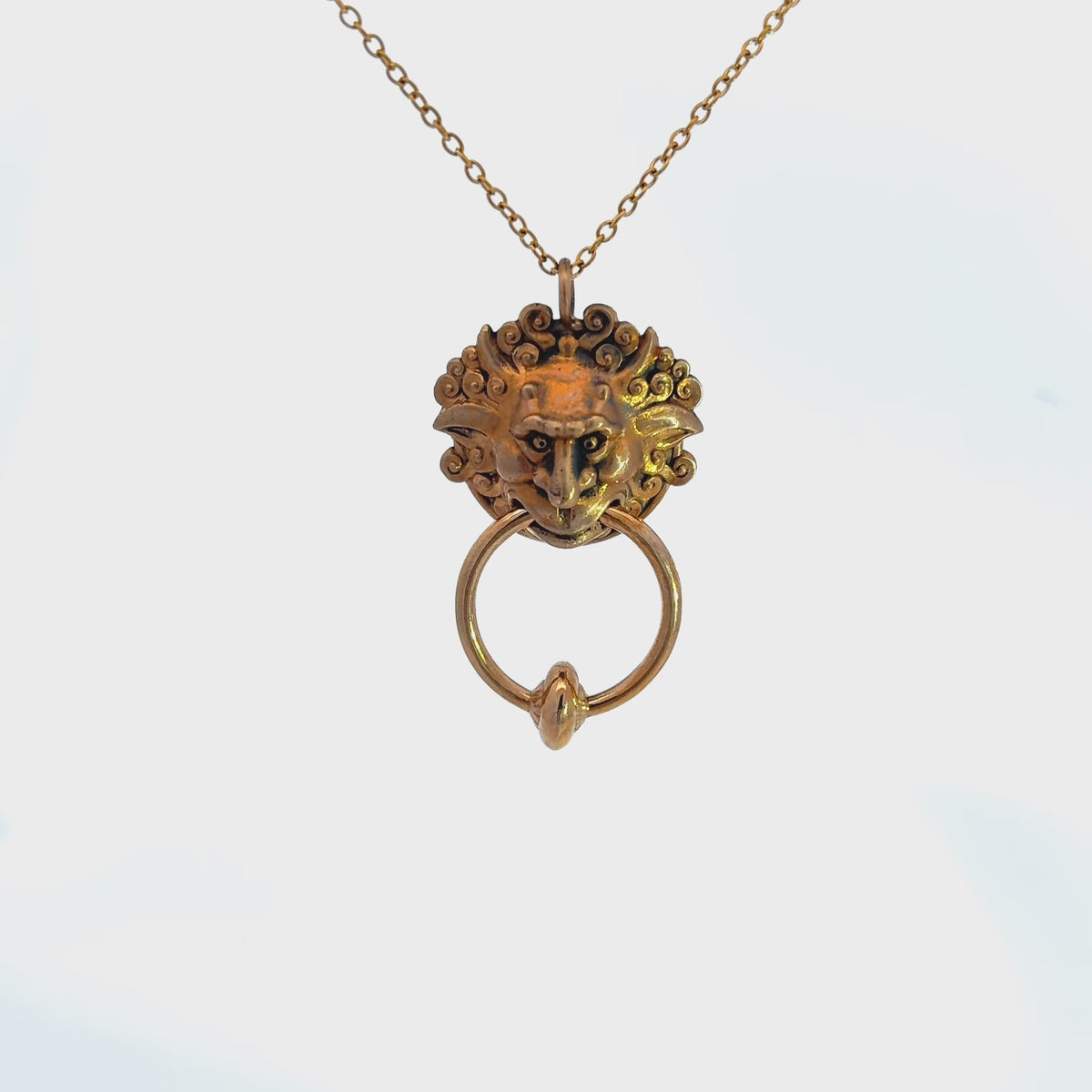 Labyrinth Left Door Knocker Bronze Necklace