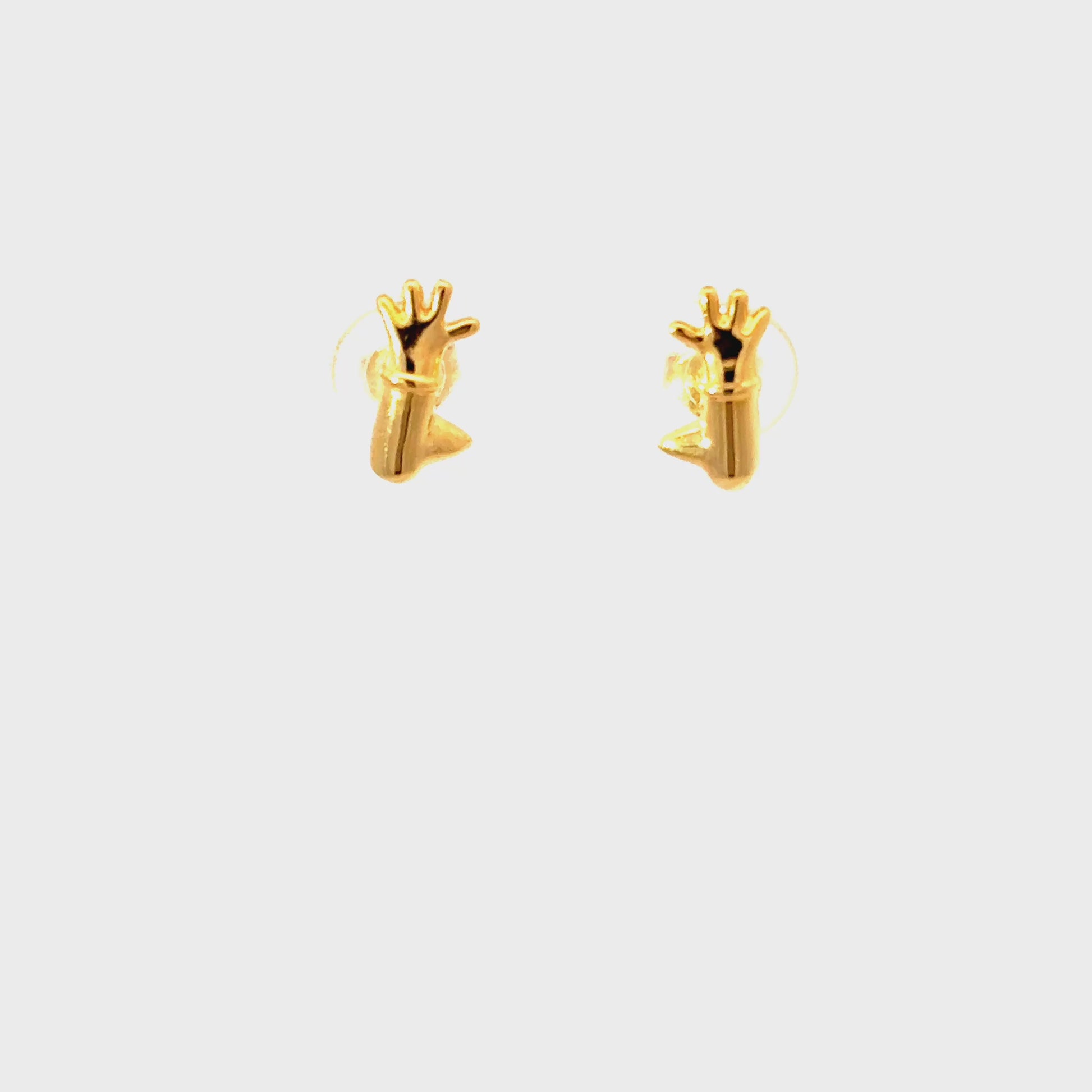 Feathers McGraw Stud Earrings (18ct Gold Vermeil)