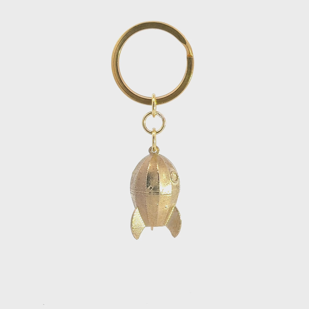 Wallace & Gromit Rocket Brass Keyring