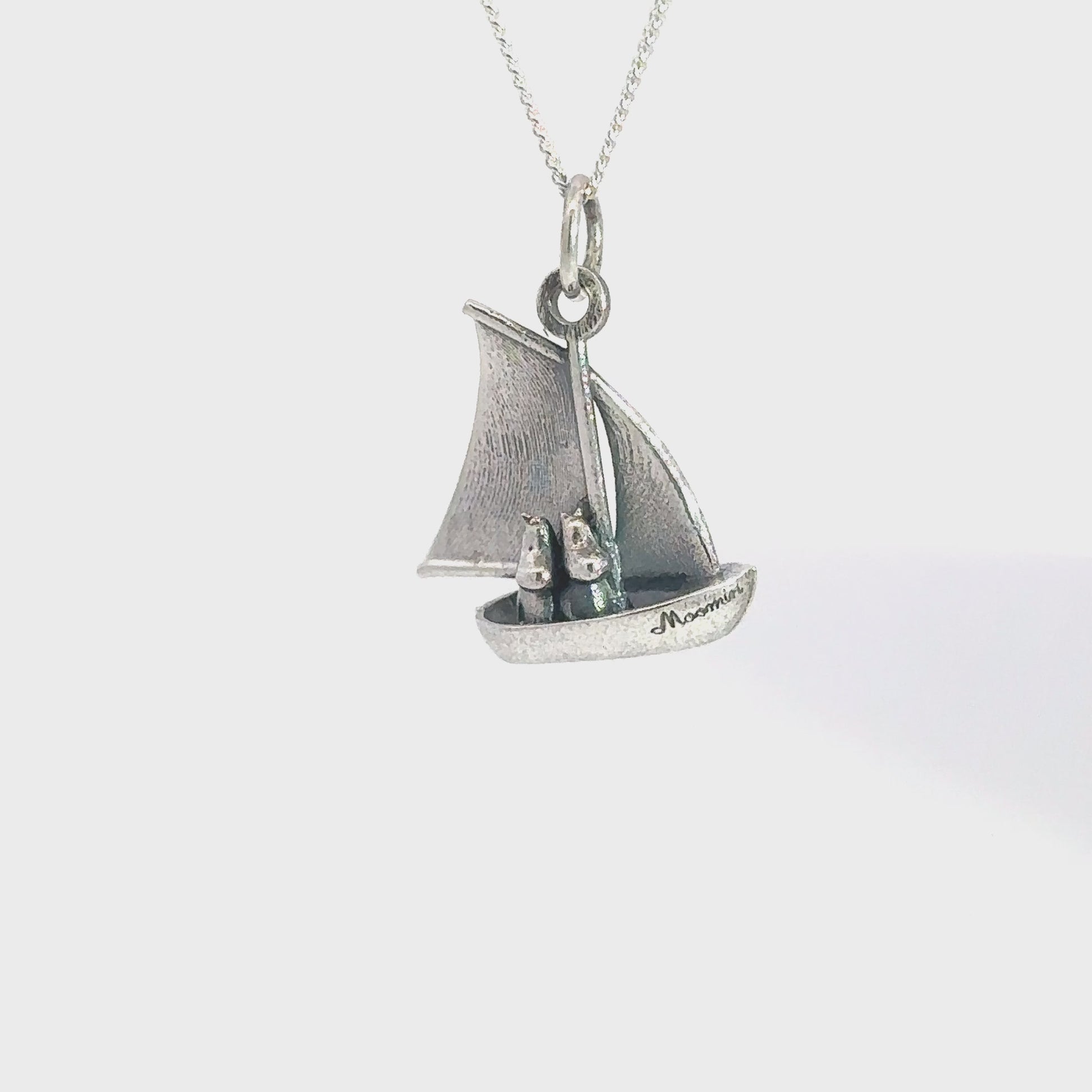 Moomins Sailing Boat Necklace (Sterling Silver)