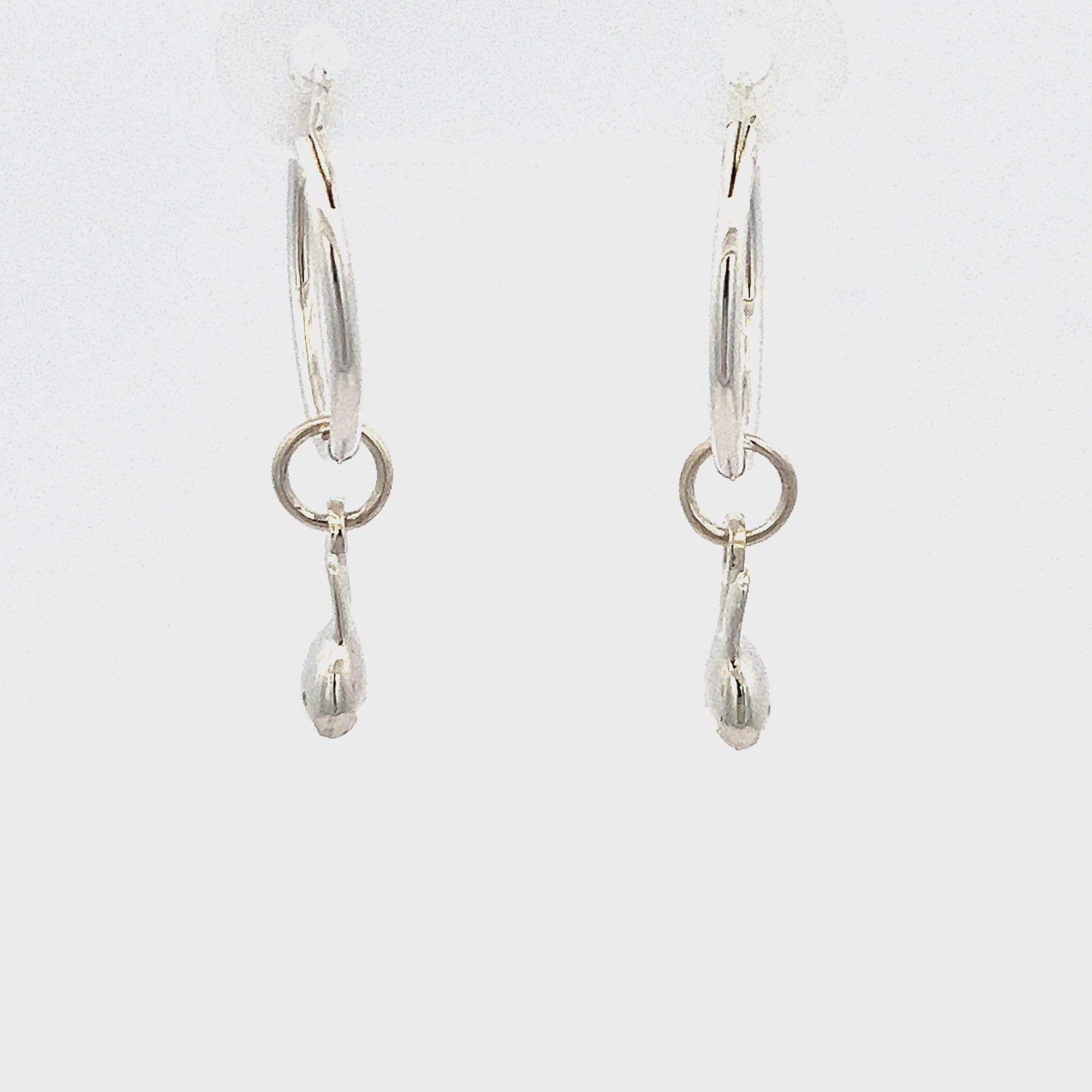 Miffy Mini Head Hoop Earrings (Sterling Silver)