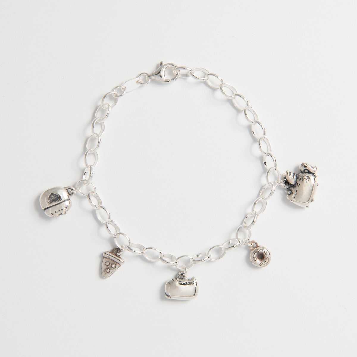 Pusheen Charm Bracelet with her favourite snacks