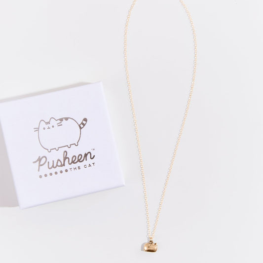 Pusheen Sitting Cat Charm Necklace (18ct Gold Vermeil)