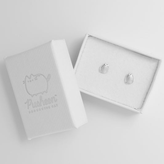 Pusheen The Cat Stud Earrings Sterling Silver By Licensed To Charm