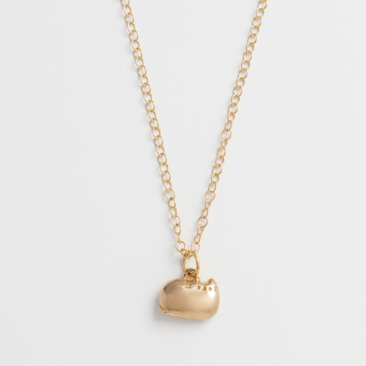 Pusheen gold Charm necklace