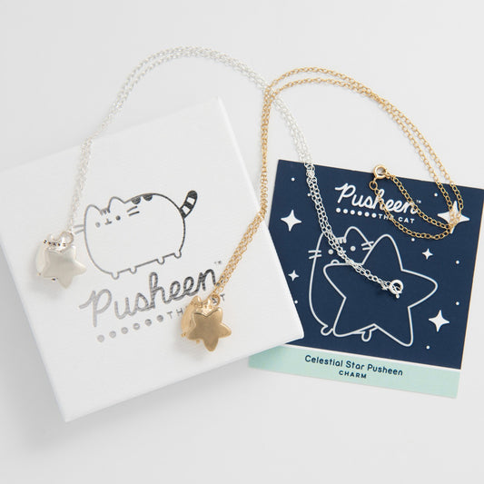 Pusheen The Cat Celestial Star Necklace (Sterling Silver)