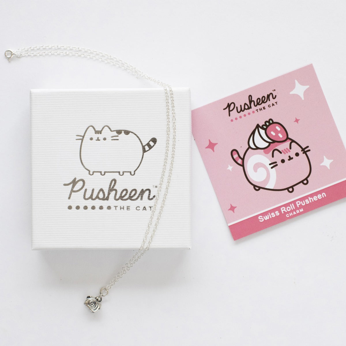 Swiss Roll Pusheen Necklace Sterling Silver By Licensed To Charm