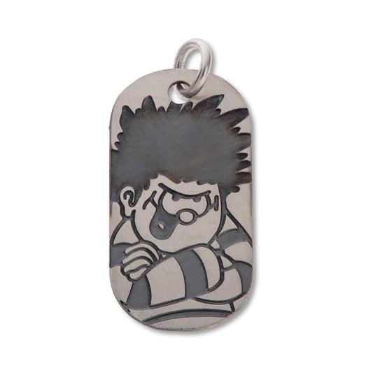 Beano Dennis Rectangle Mini Tag (Sterling Silver)