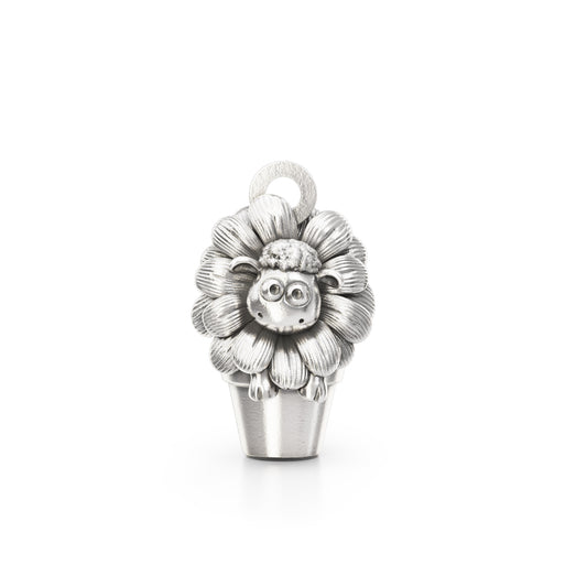 Shaun The Sheep Timmy in a Flower Pot Charm (Sterling Silver)