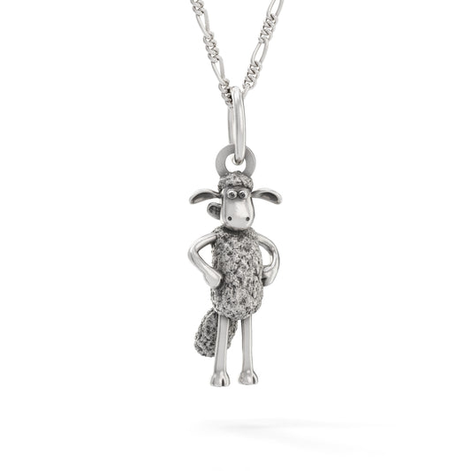 Sterling Silver Shaun the Sheep Necklace 