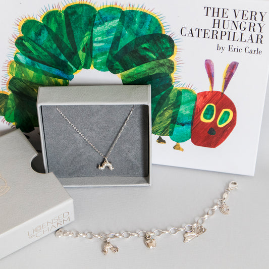 The Very Hungry Caterpillar Silver Charm Necklace