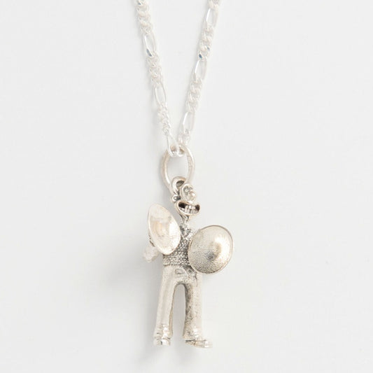 Wallace Musical Charm Necklace holding instruments in sterling silver  